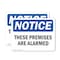 Signmission These Premises Are Alarmed OSHA Notice Sign, Vinyl Decal, 7in W x 5in L, 2PK OS-2PACK-NS-D-57-L-16662 - alternate 1